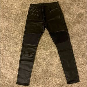 Faux leather pants. Size 10